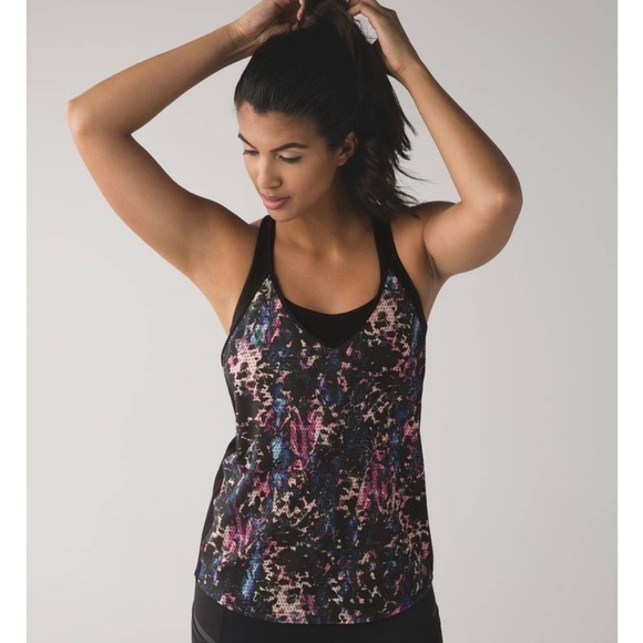 Lululemon Breezy Singlet Tank Top Floral‎ Sport-4 - Picture 3 of 9